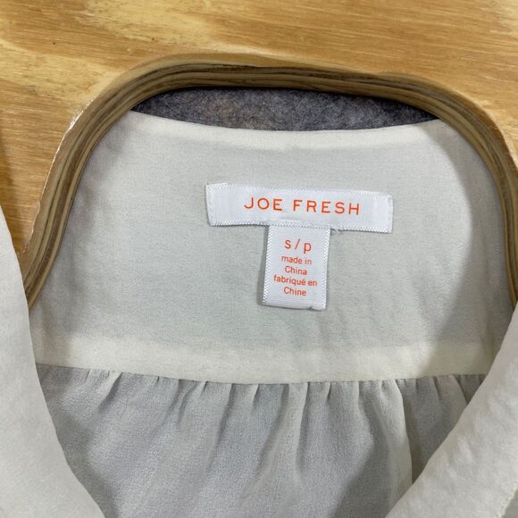 Joe Fresh Small Ivory Sheer 100% Polyester Tunic - Picture 3 of 4
